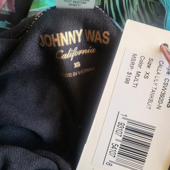 New JOHNNY WAS Calla Lily Printed One-Piece Swimsuit NWT Size X-Small - Picture 15 of 17